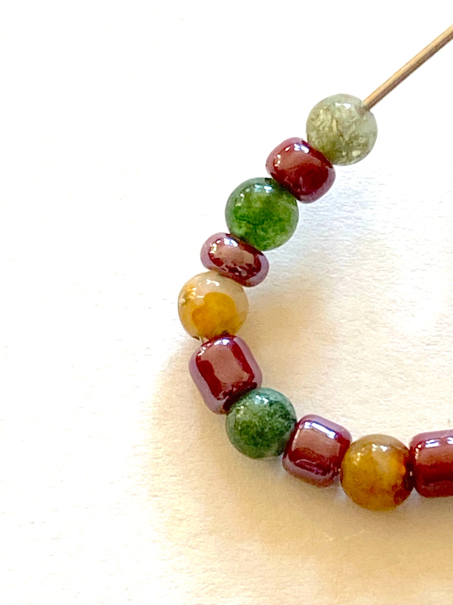 Indian Agate Teardrop Hoops