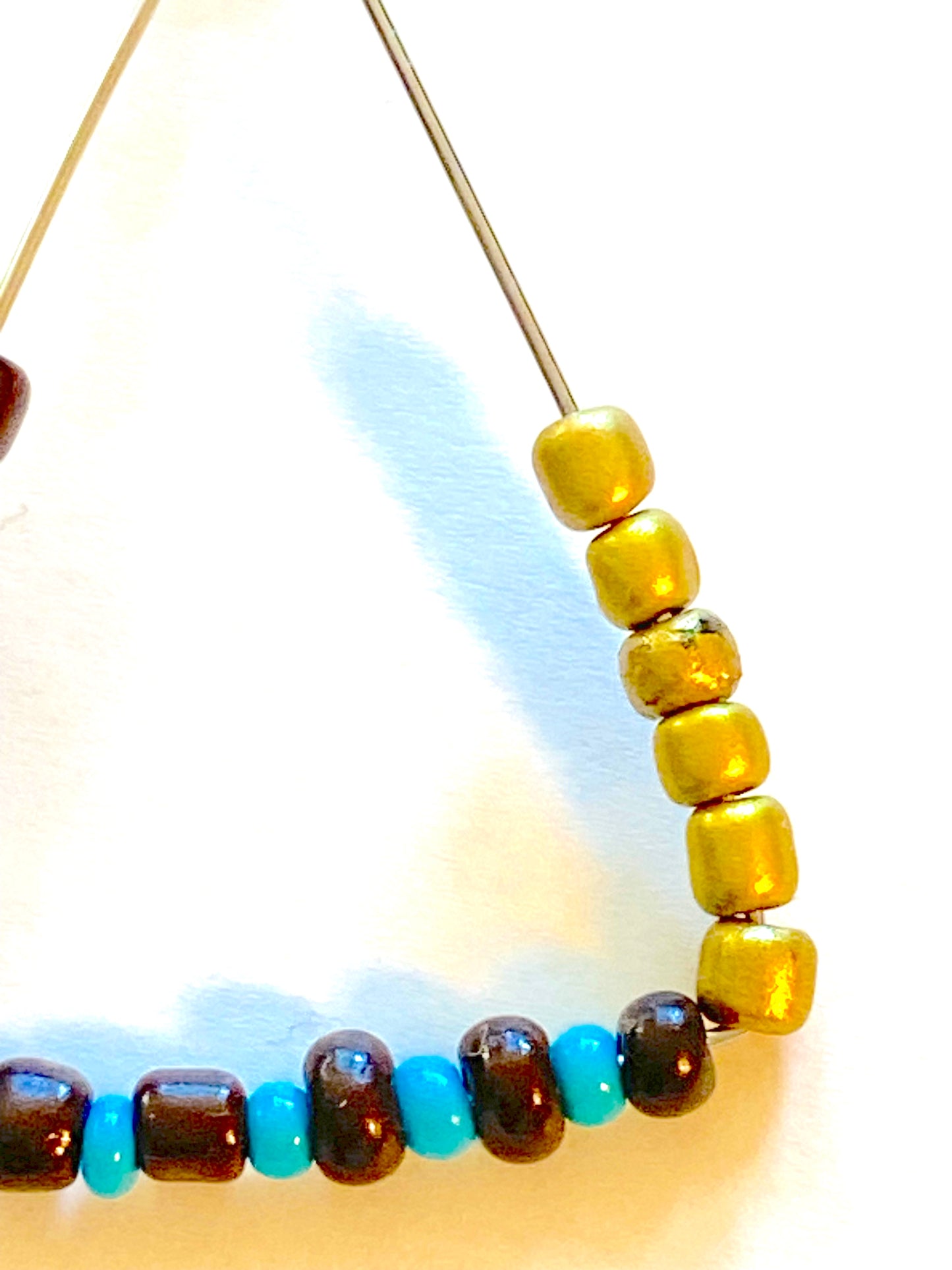 Turquoise Gold Hoops