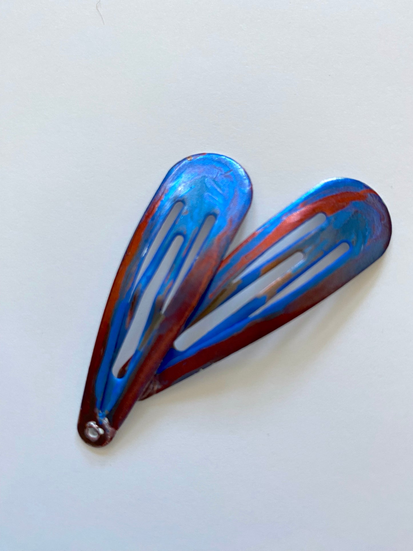 Blue Red Barrette