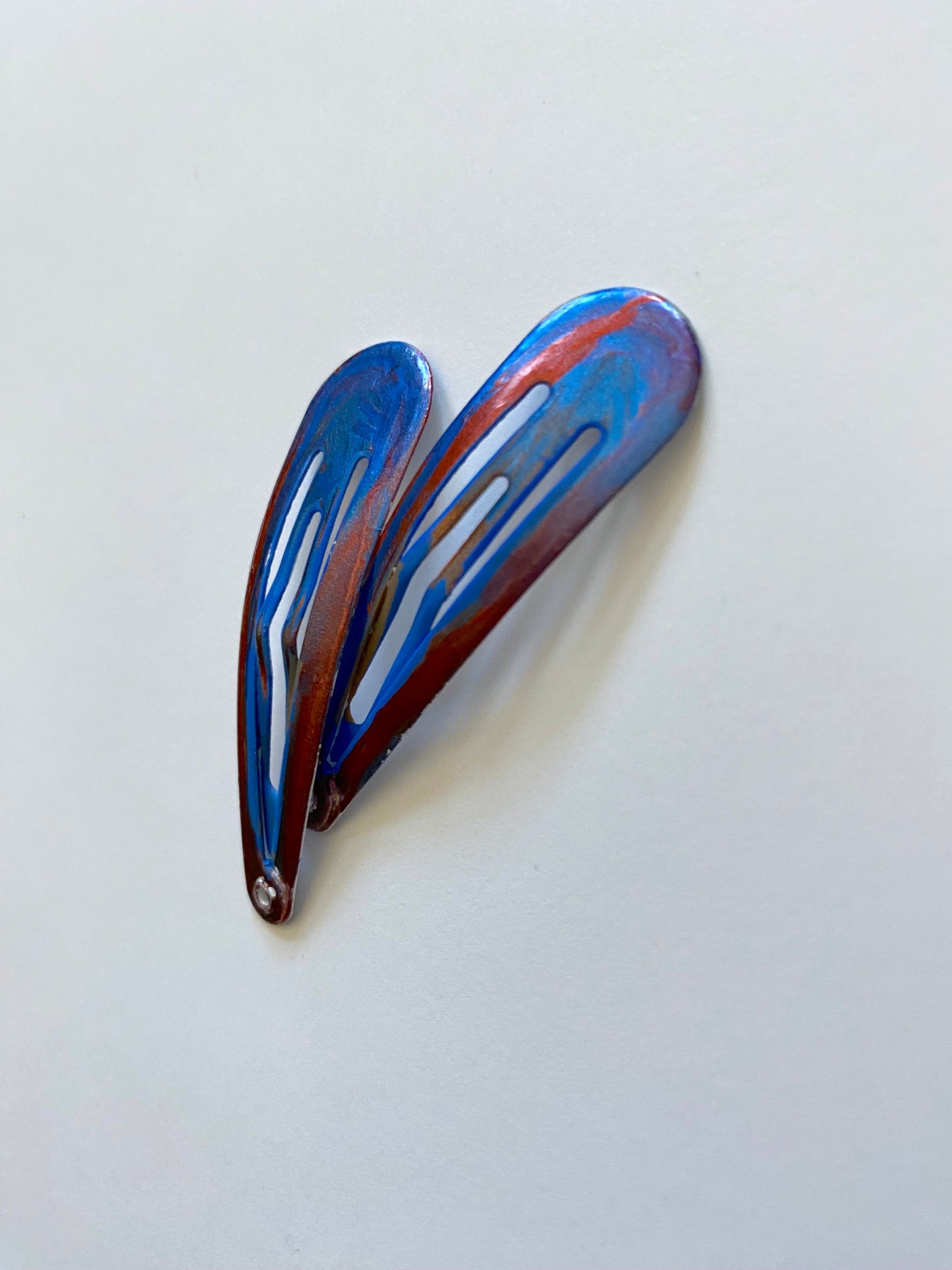 Blue Red Barrette