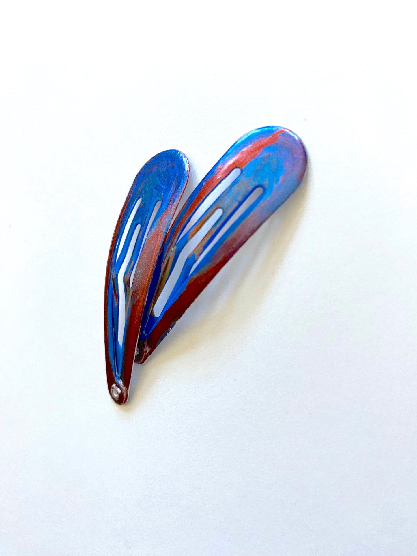 Blue Red Barrette