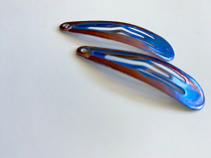 Blue Red Barrette