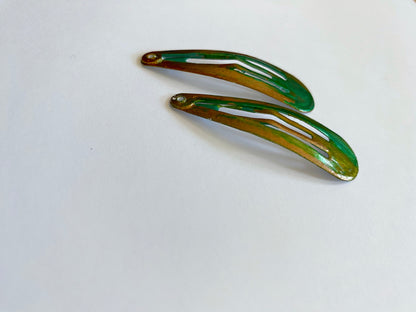 Green Gold Barrette