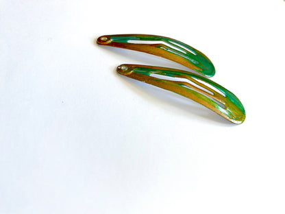 Green Gold Barrette