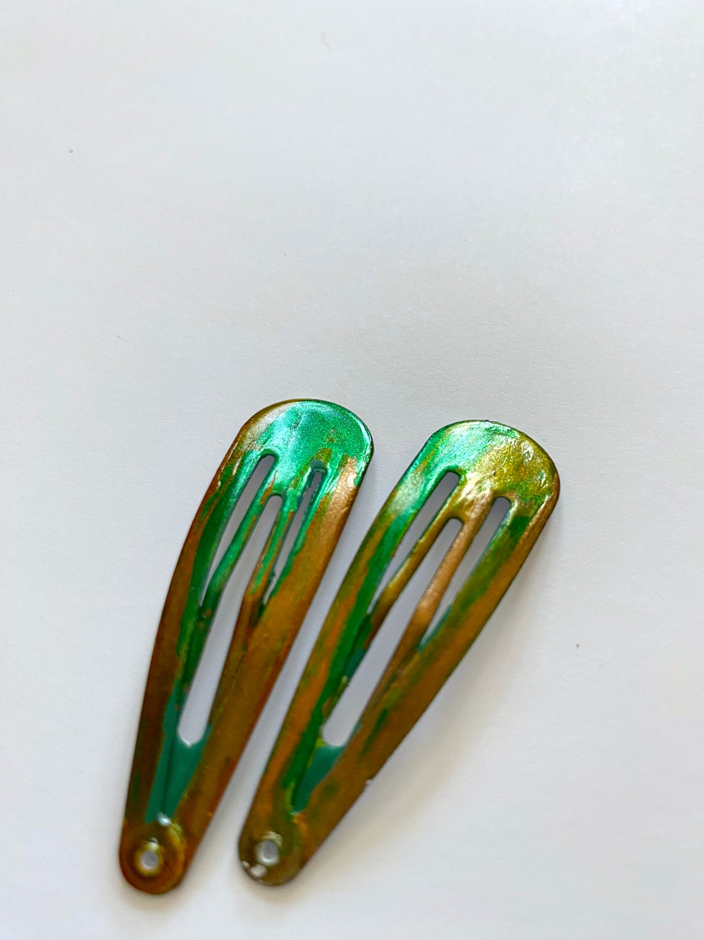 Green Gold Barrette