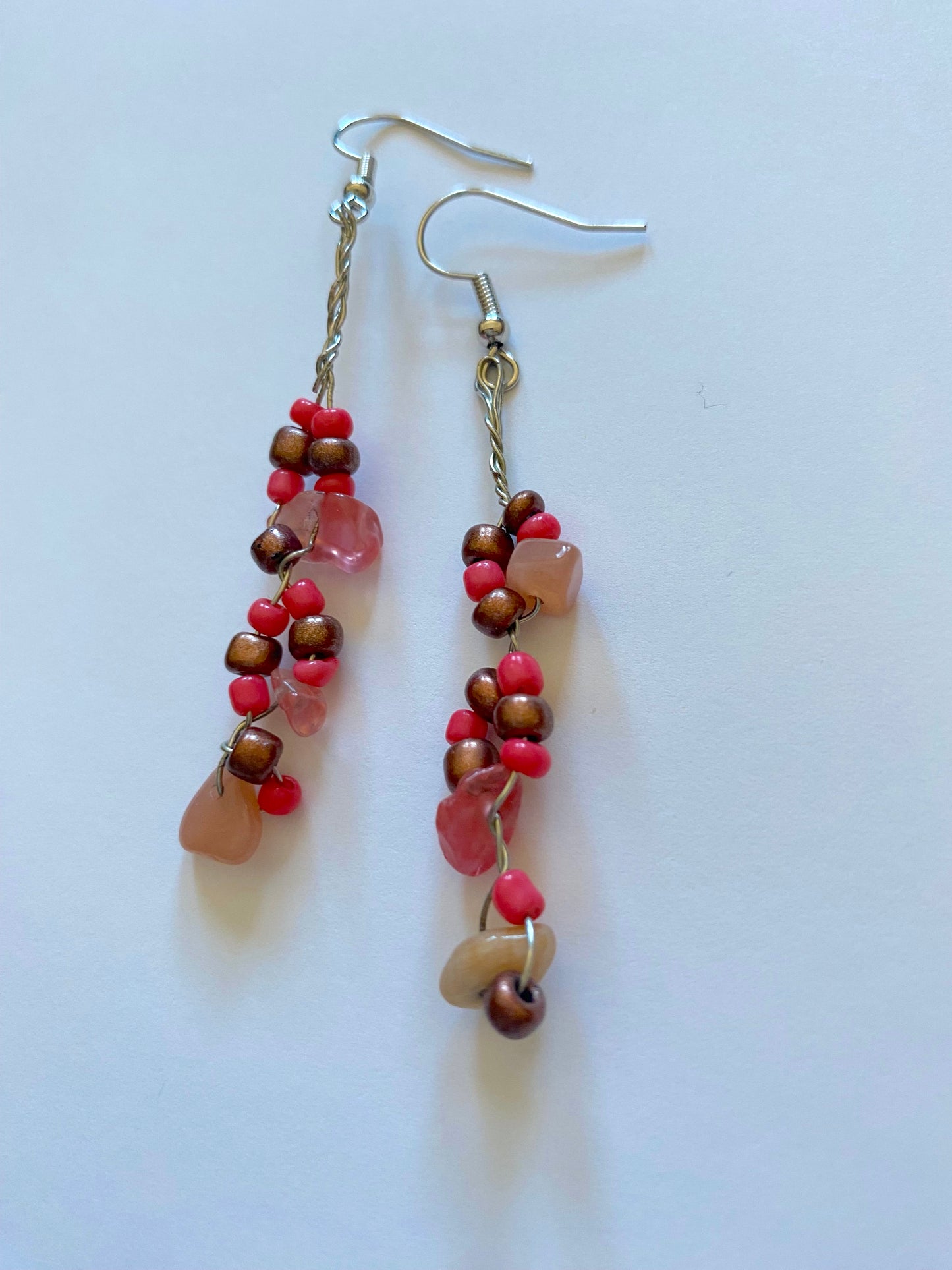 Southern Red Agate Dangle Earrings