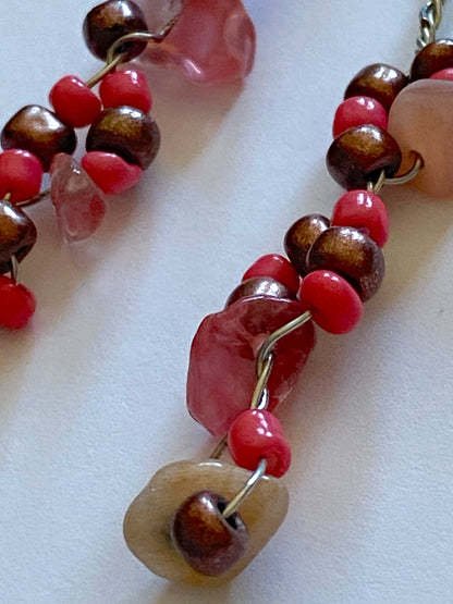 Southern Red Agate Dangle Earrings