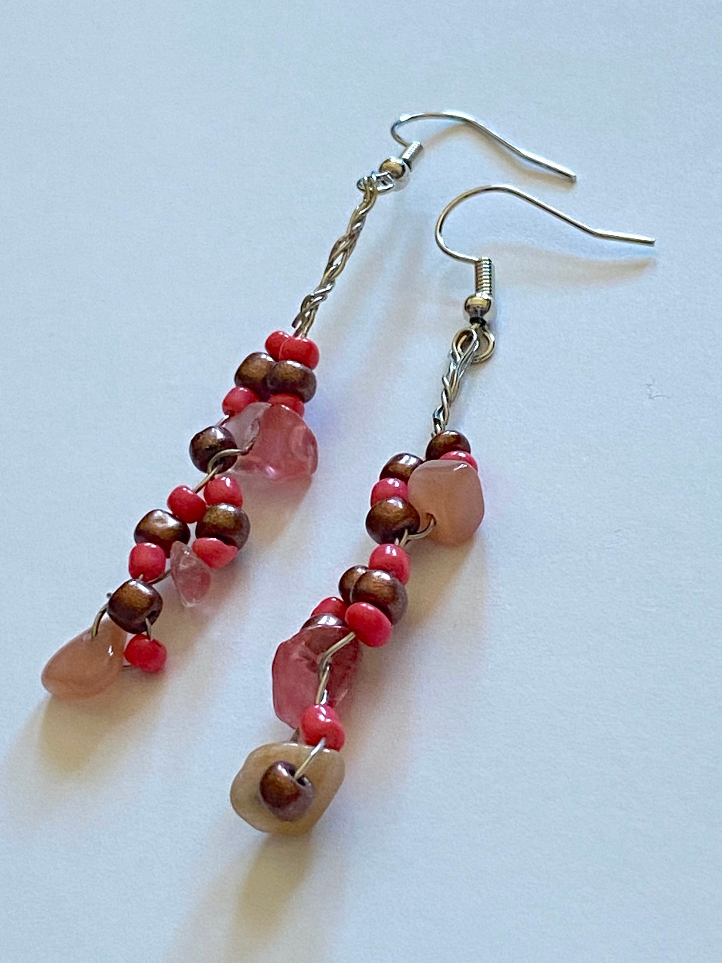 Southern Red Agate Dangle Earrings