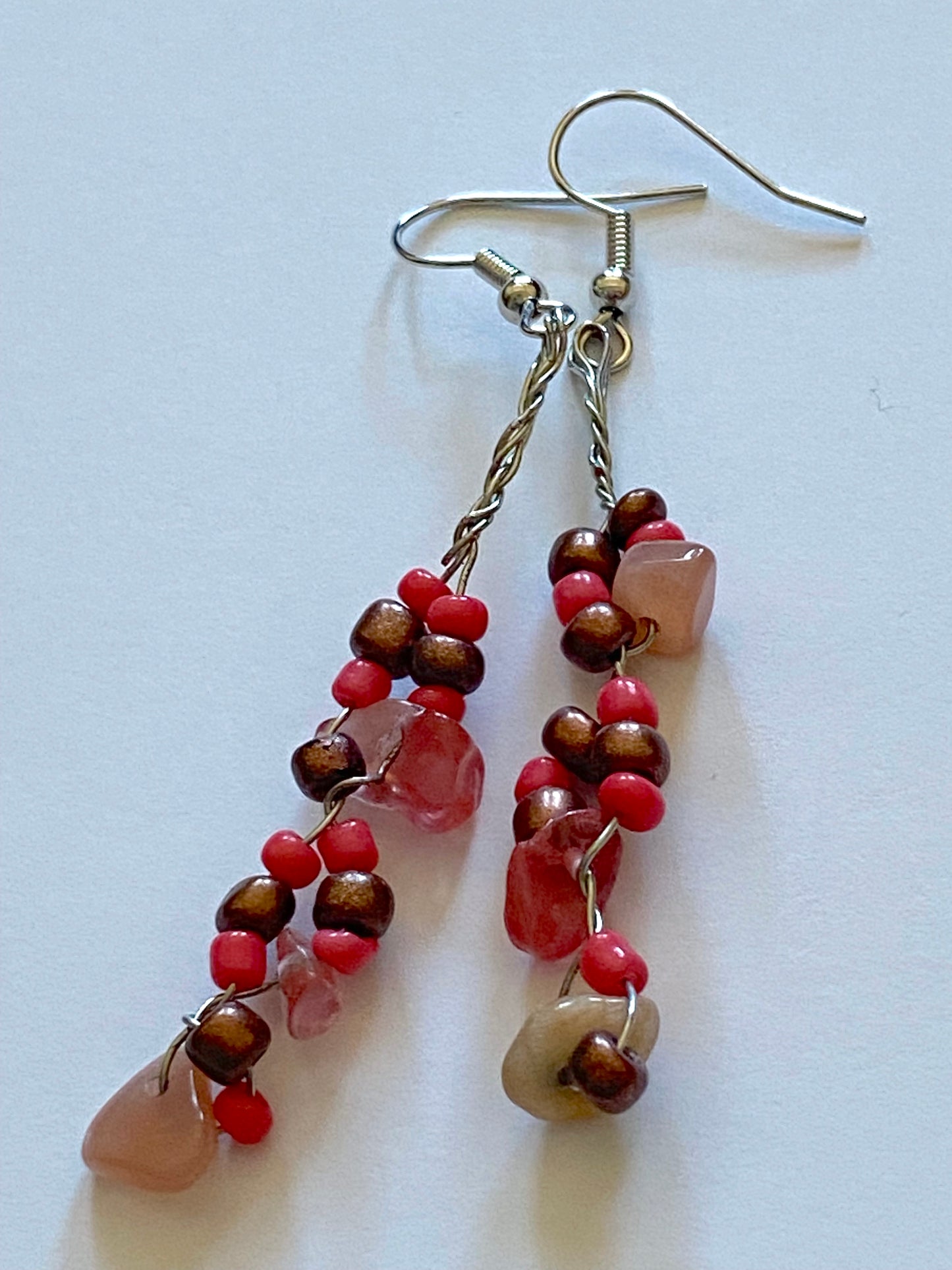 Southern Red Agate Dangle Earrings