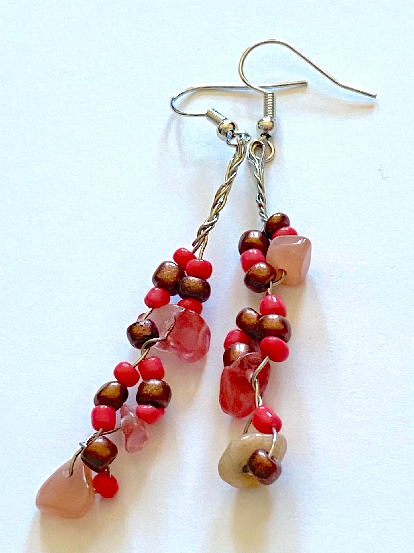 Southern Red Agate Dangle Earrings