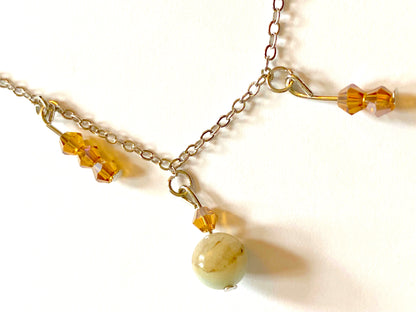 Amazonite Champagne Amber Bracelet