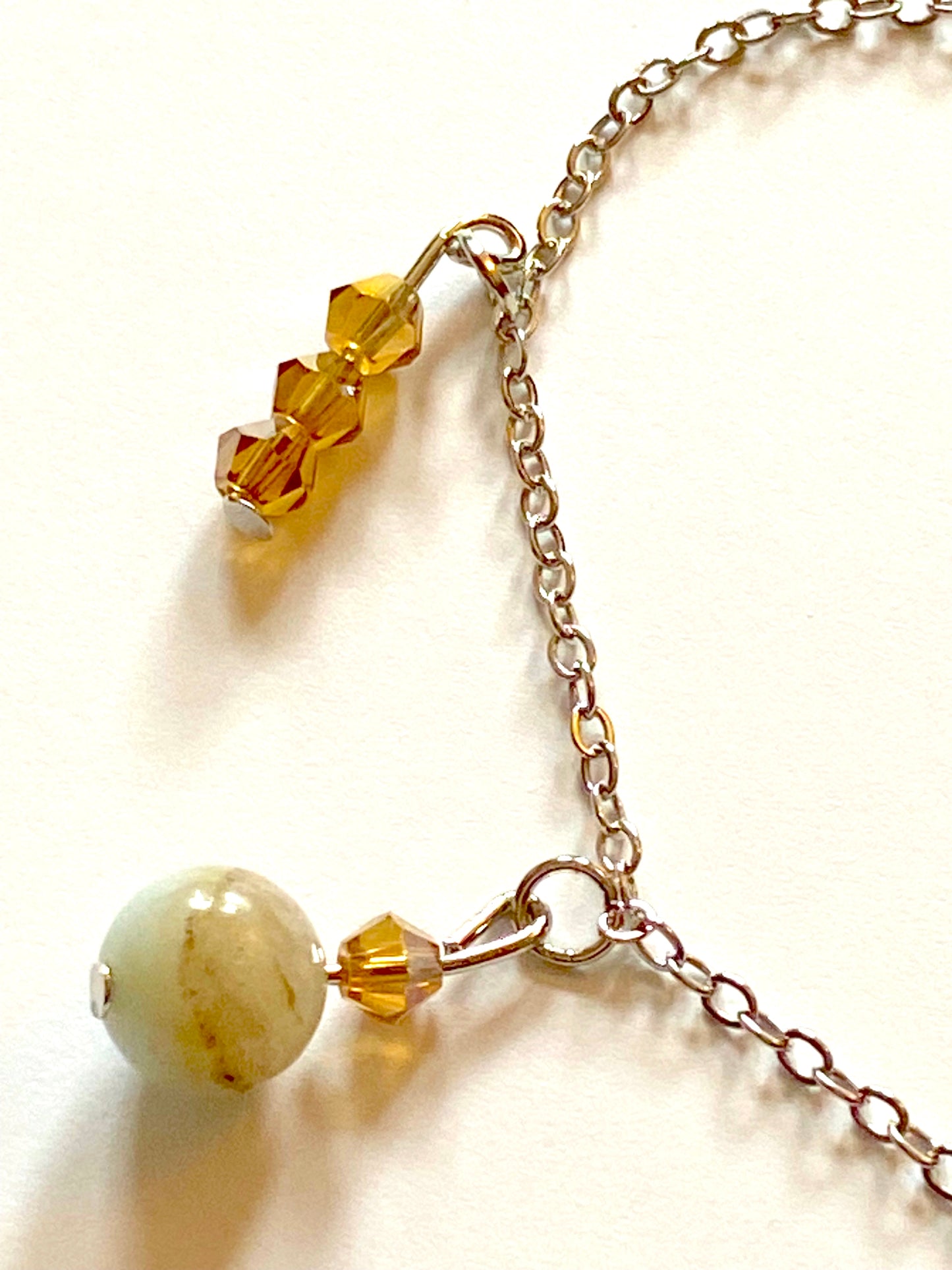 Amazonite Champagne Amber Bracelet