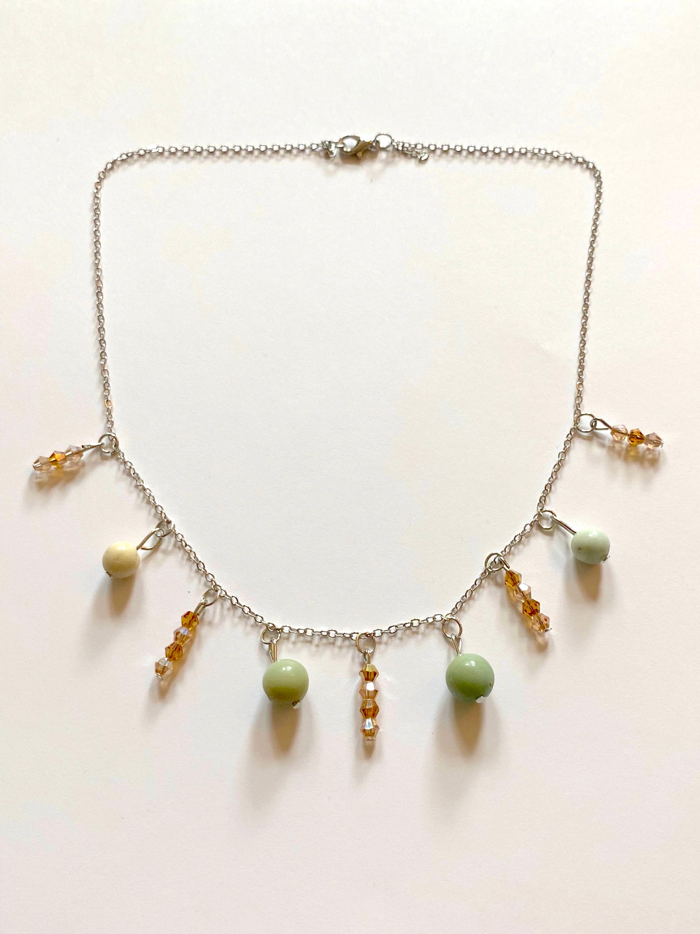 Amazonite Champagne Amber Necklace