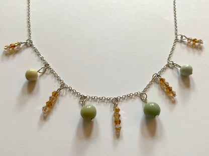 Amazonite Champagne Amber Necklace