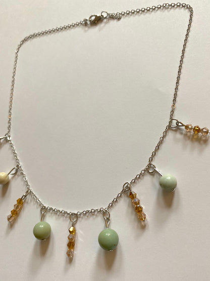 Amazonite Champagne Amber Necklace