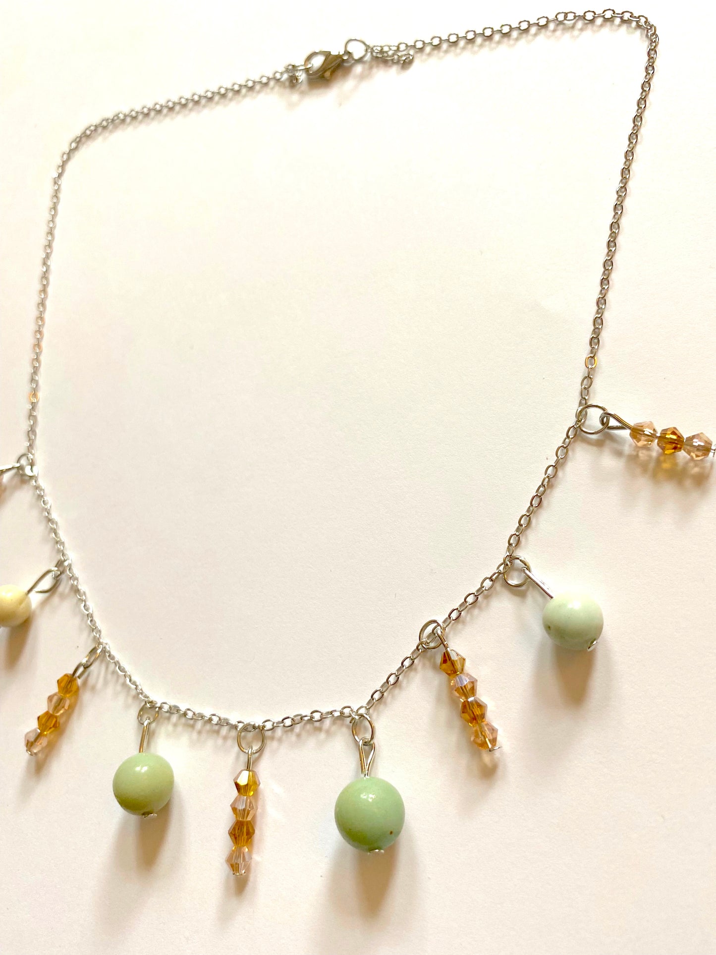 Amazonite Champagne Amber Necklace