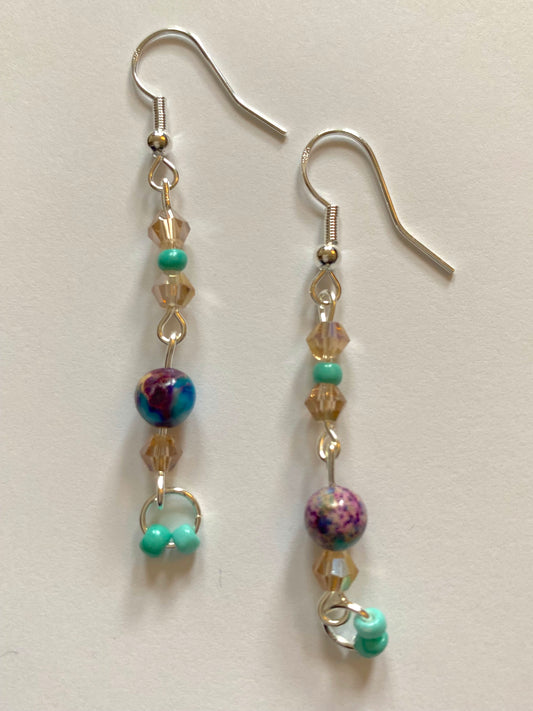 Imperial Jasper Champagne Earrings