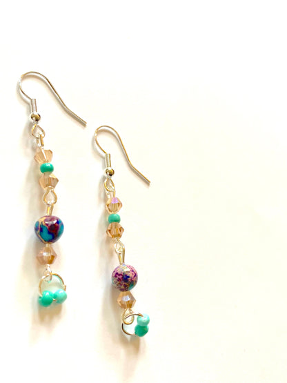 Imperial Jasper Champagne Earrings