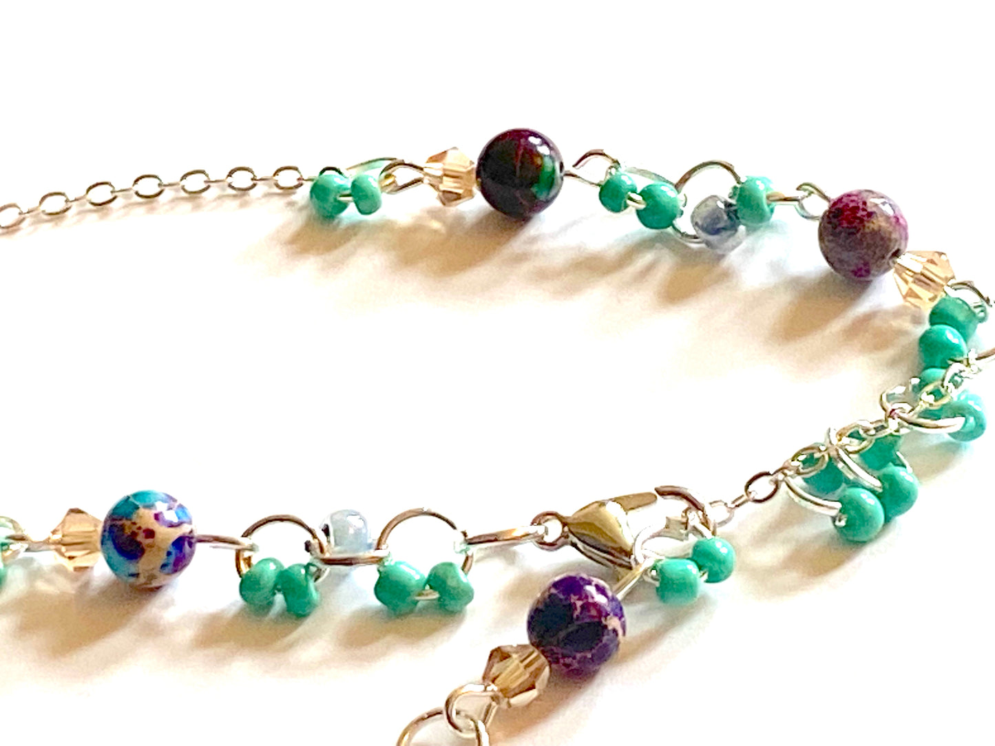 Imperial Jasper Champagne Turquoise Bracelet