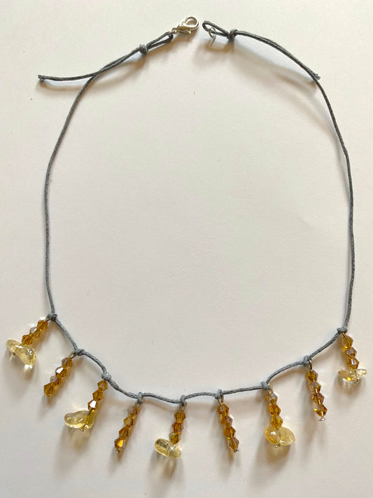 Citrine Amber Necklace