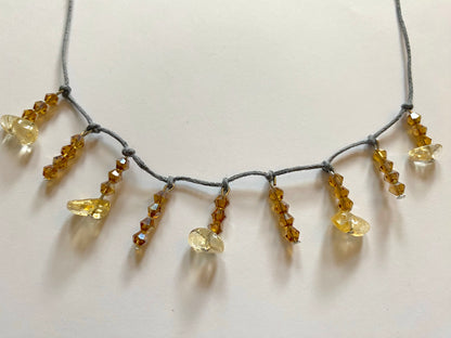 Citrine Amber Necklace