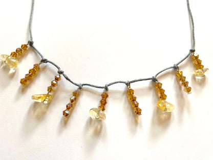 Citrine Amber Necklace