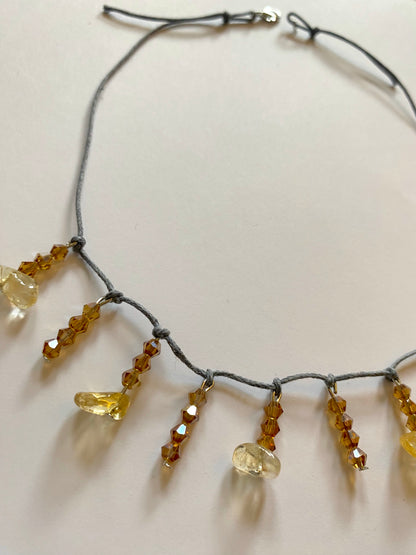 Citrine Amber Necklace