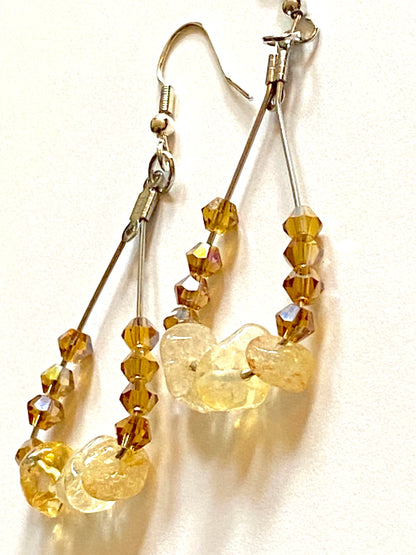 Citrine Amber Earrings