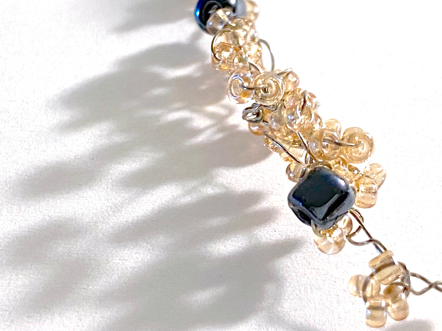 Citrine Pale Pink Bead Bracelet