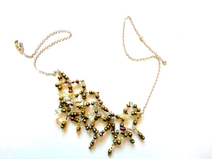 Citrine Gold Bronze Necklace