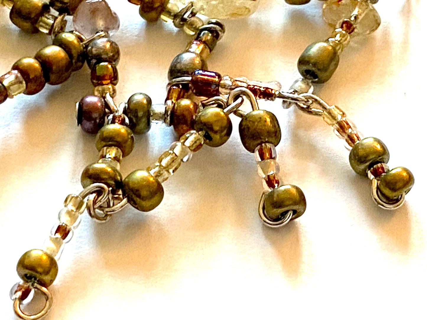 Citrine Gold Bronze Necklace