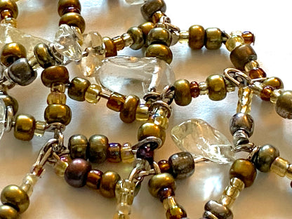 Citrine Gold Bronze Necklace