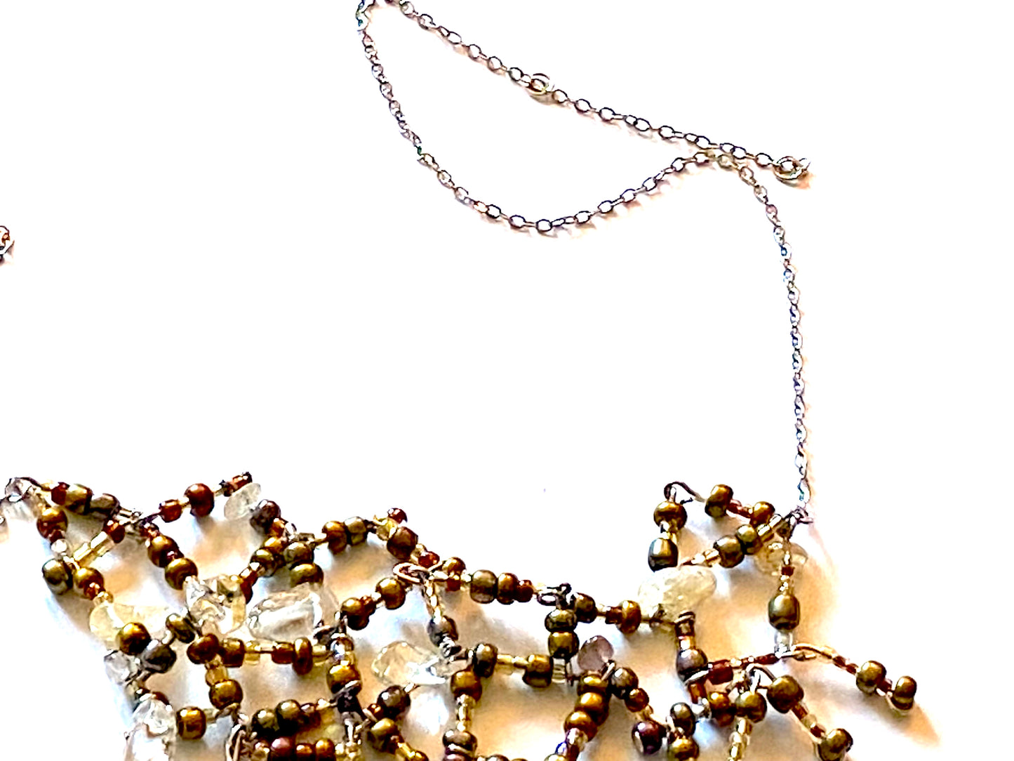 Citrine Gold Bronze Necklace