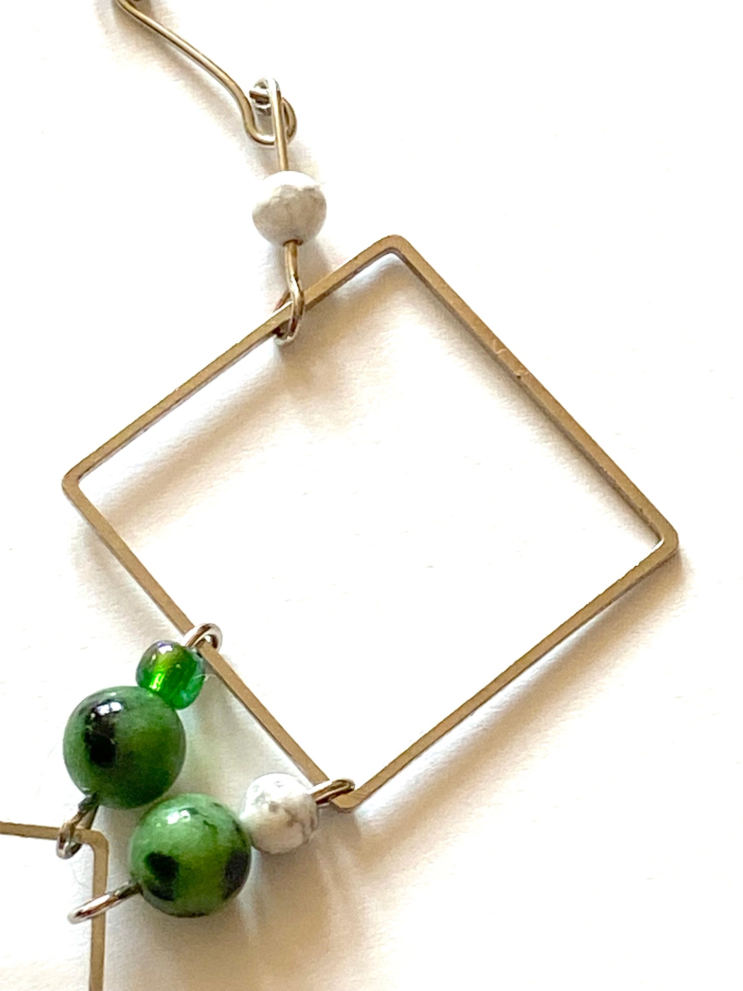 Square Zoisite White Howlite Necklace