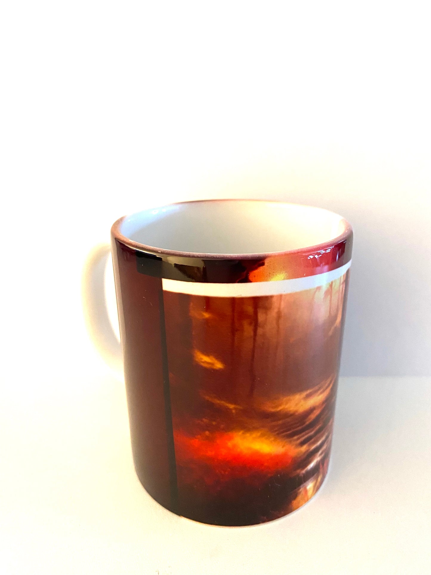 Red Ferns Ceramic Coffee Mug