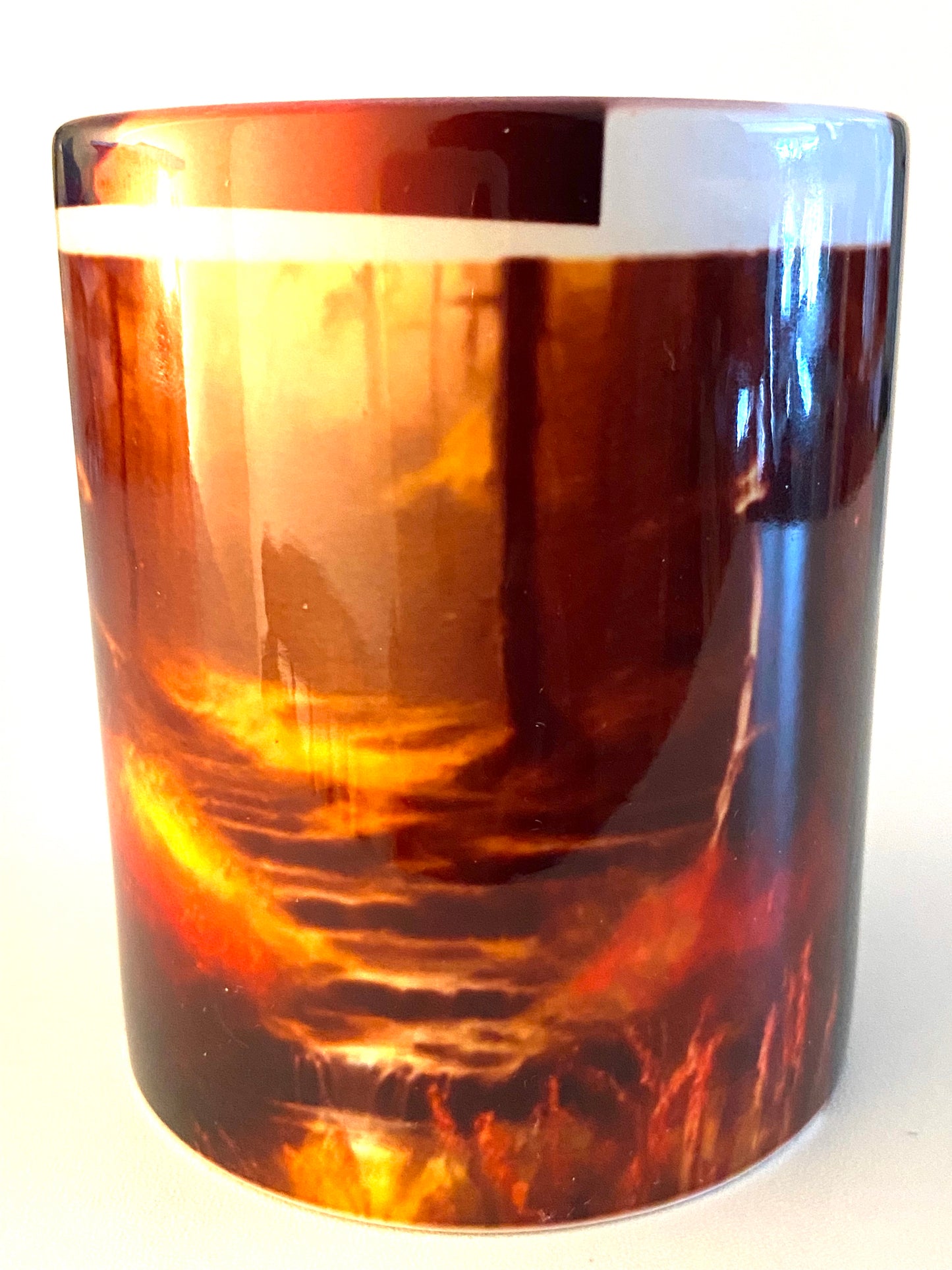 Red Ferns Ceramic Coffee Mug