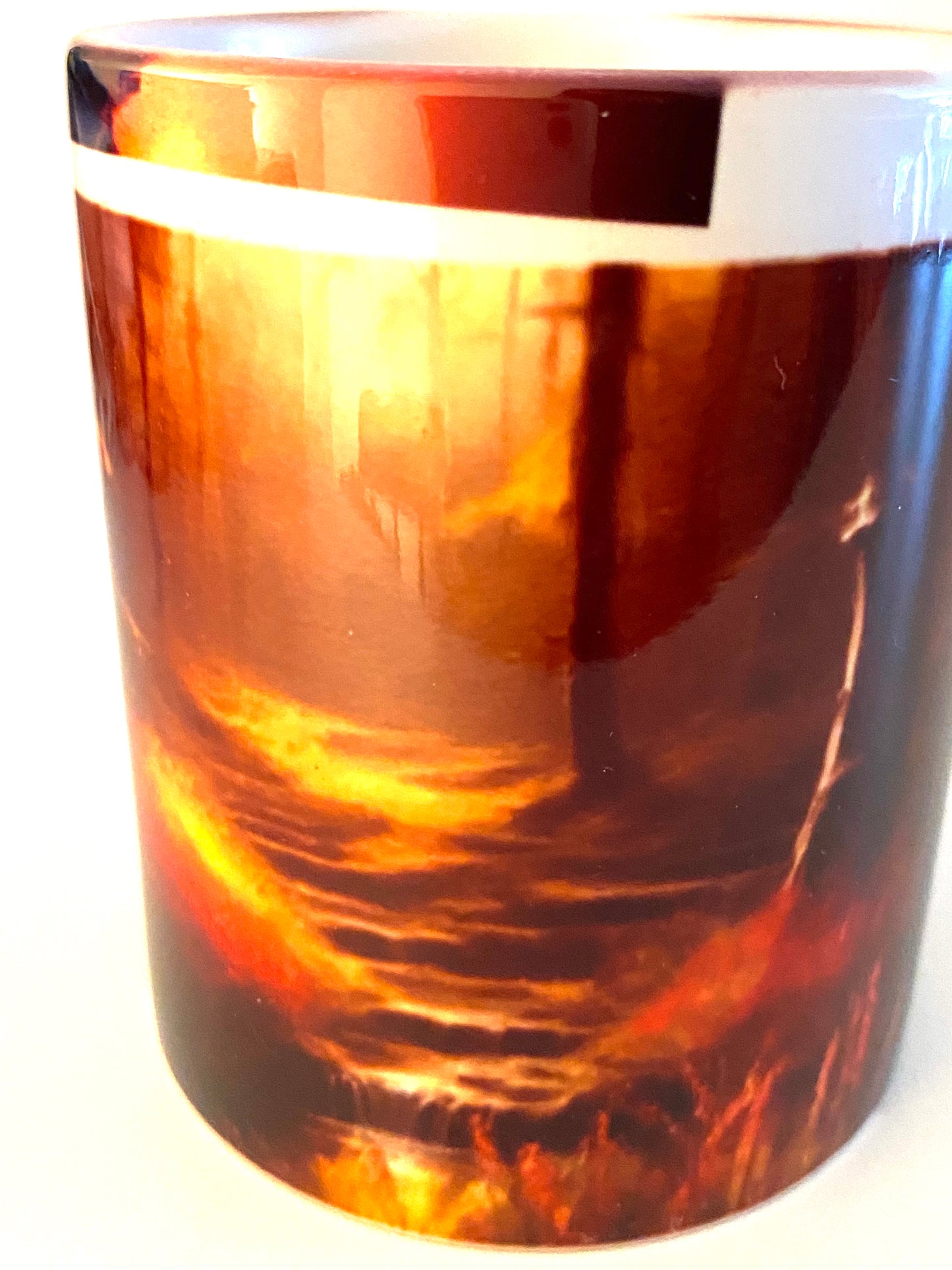 Red Ferns Ceramic Coffee Mug