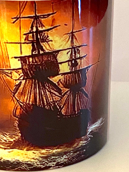 Swirling Ocean Ship Coffee Mug