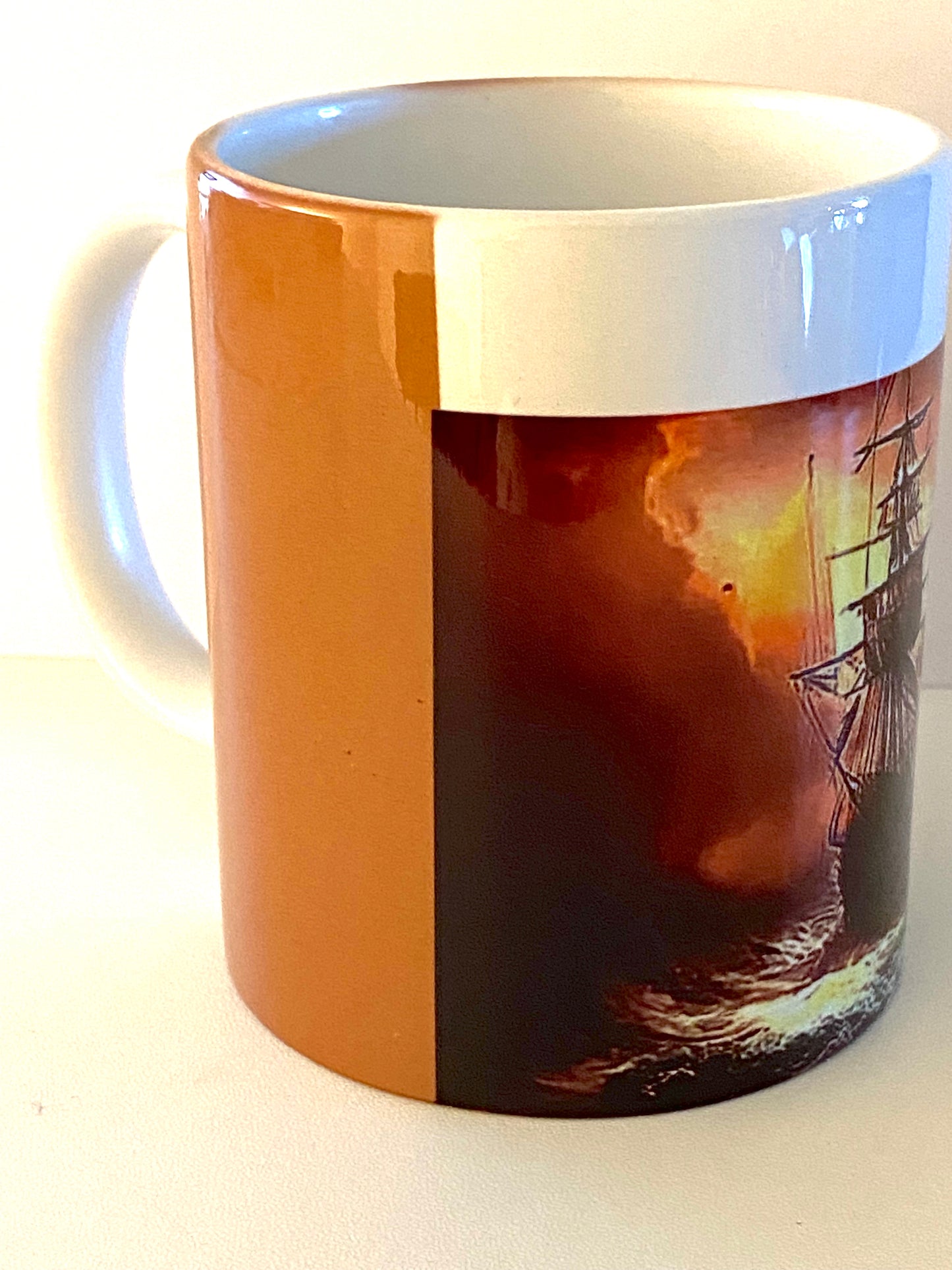 Swirling Ocean Ship Coffee Mug