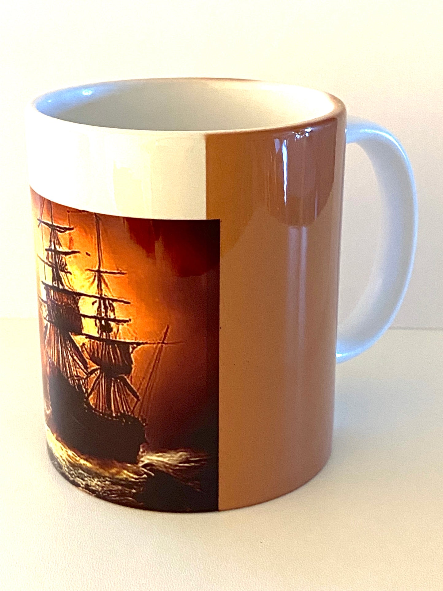 Swirling Ocean Ship Coffee Mug
