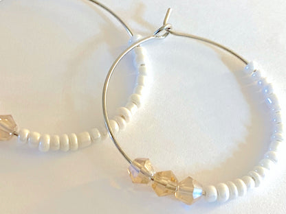 Champagne White Hoops