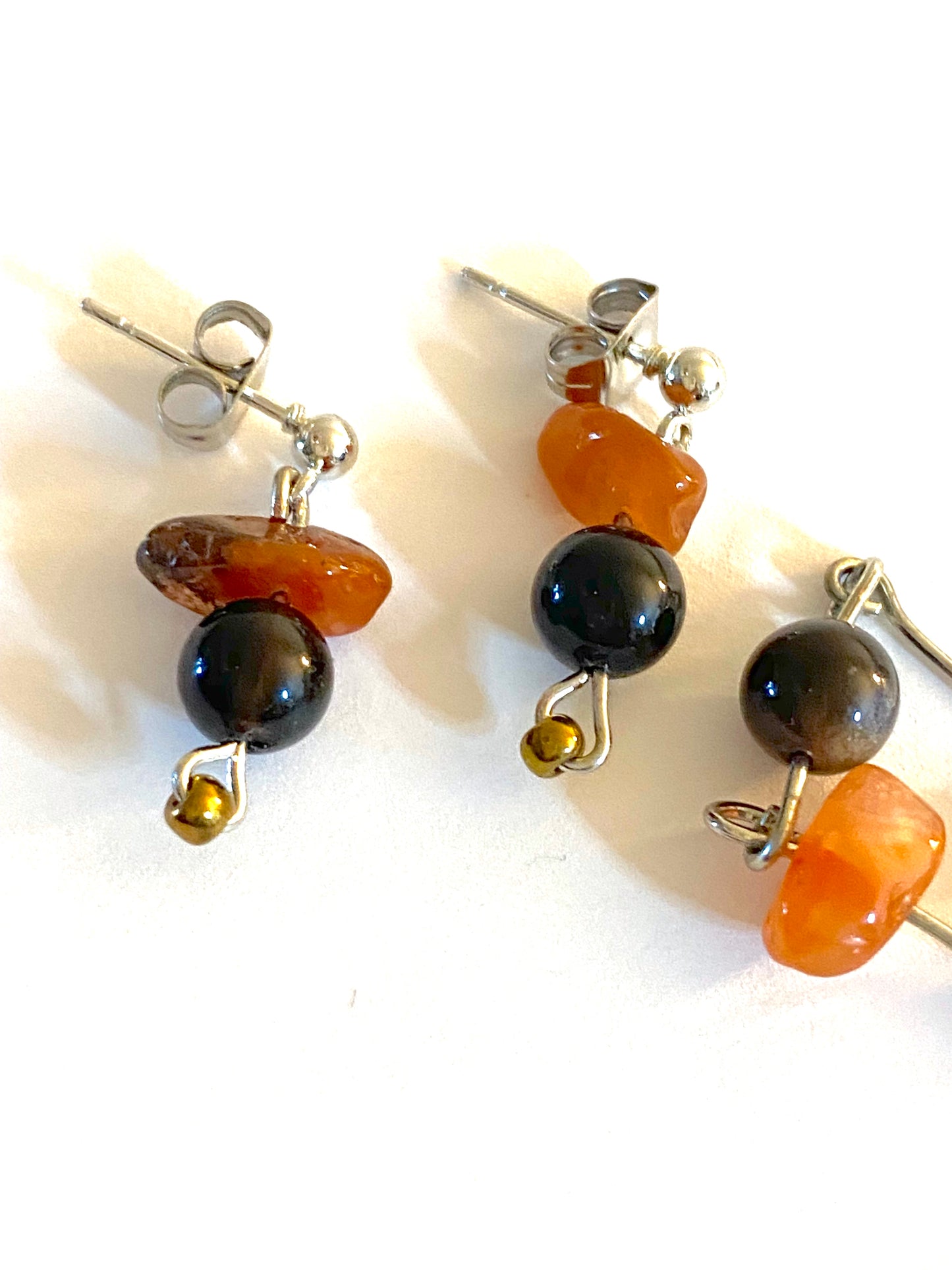 Onyx Red Agate Jewelry Set