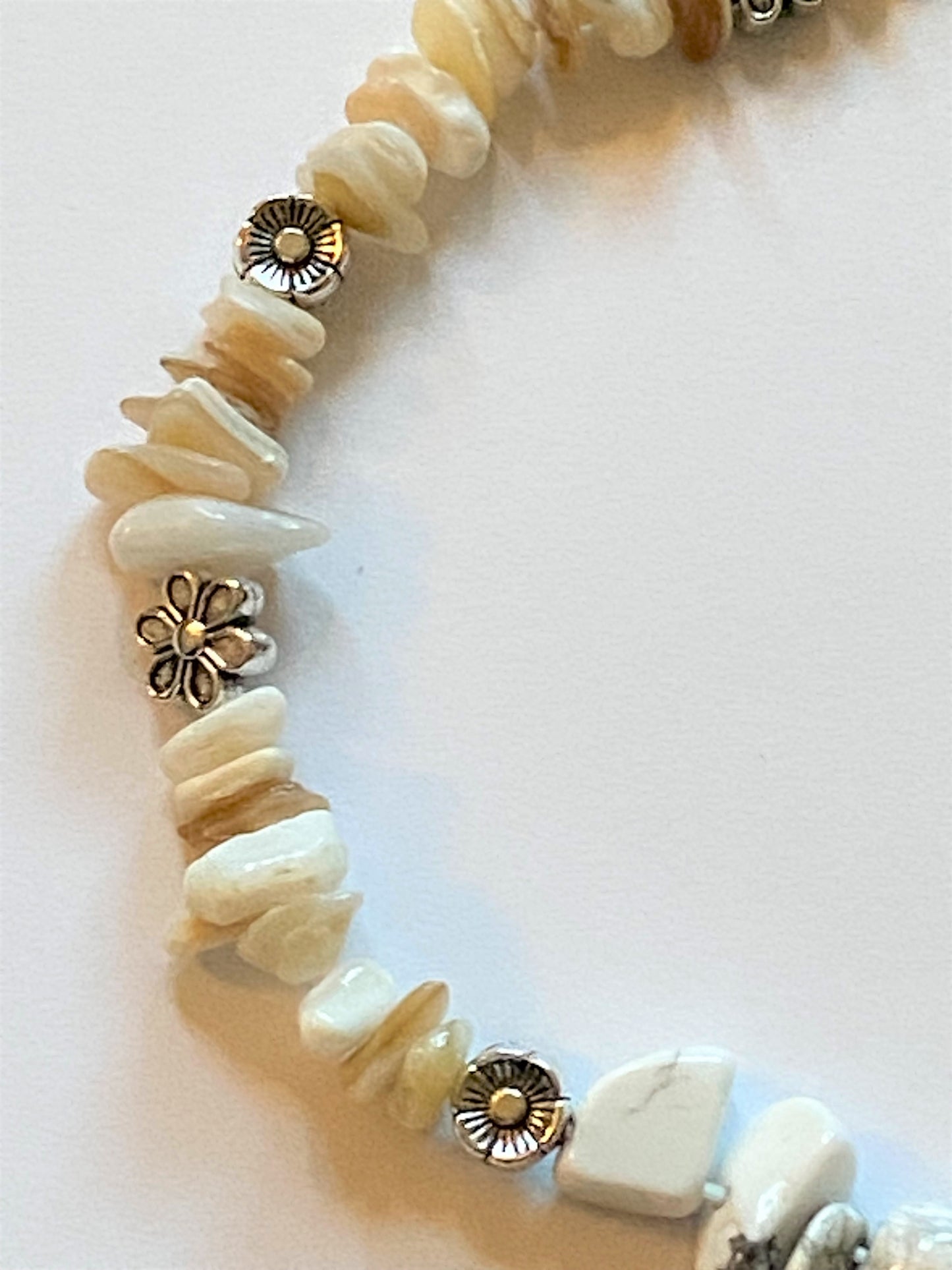 White Coral Howlite Necklace