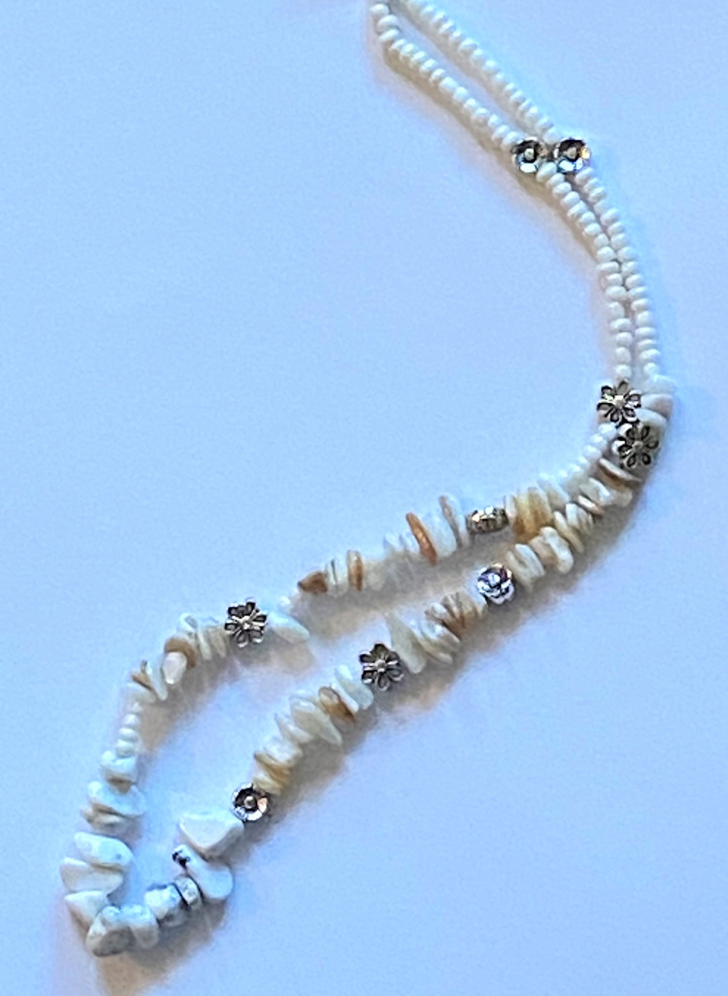 White Coral Howlite Necklace