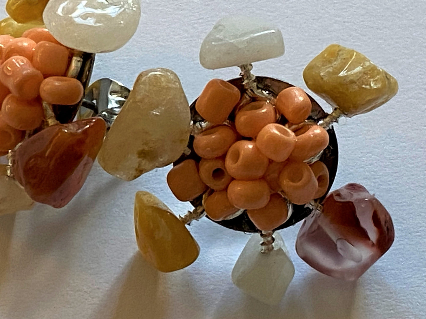 Yellow Aventurine Peach Studs